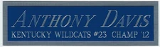 ANTHONY DAVIS KENTUCKY NAMEPLATE FOR AUTOGRAPHED Signed BASKETBALL JERSEY