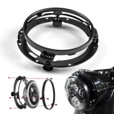 7inch Motorcycle LED Headlight Mounting Bracket Round Ring Headlamp Mount Lamp H