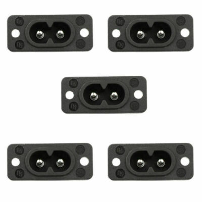 5Stk IEC320 C7 2Pin FeMale Power Socket With Switch 2.5A 250V Für Boat AC-20A S4