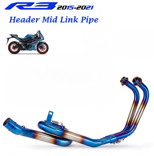 For Yamaha R3 2015-2023 MT03 Header Front Link Pipe Exhaust Tube 51mm ...