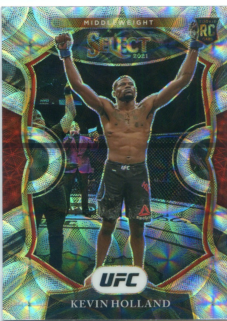 2021 Panini Select UFC KEVIN HOLLAND RC ROOKIE SILVER SCOPE Prizm Concourse #37