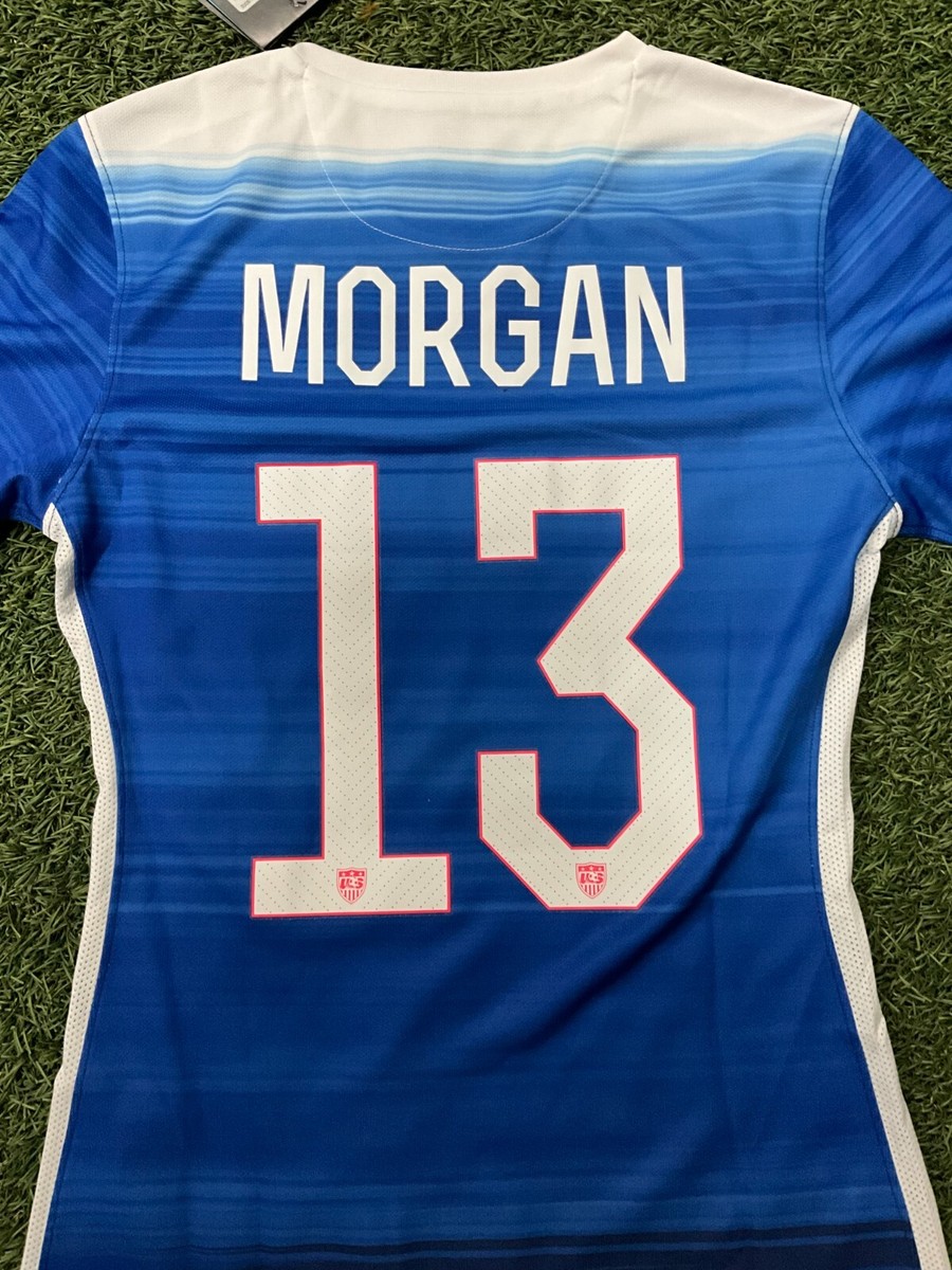 Nike USA Women's Away Jersey 2015 #13 Morgan - Blue | eBay