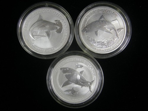 2014 2015 2016 Australia Shark Series Silver Coin Set 3-1/2 oz coins Perth Mint - Picture 5 of 8