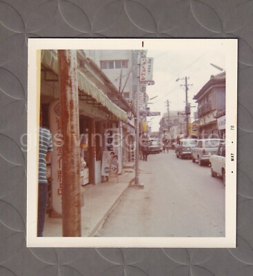 Original Found COLOR Photograph 1970 Street Scene C1854