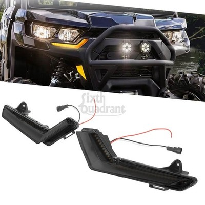 1 Pair Front LED Accent Lights For Can-Am Defender Max HD8 HD10 Commander Max