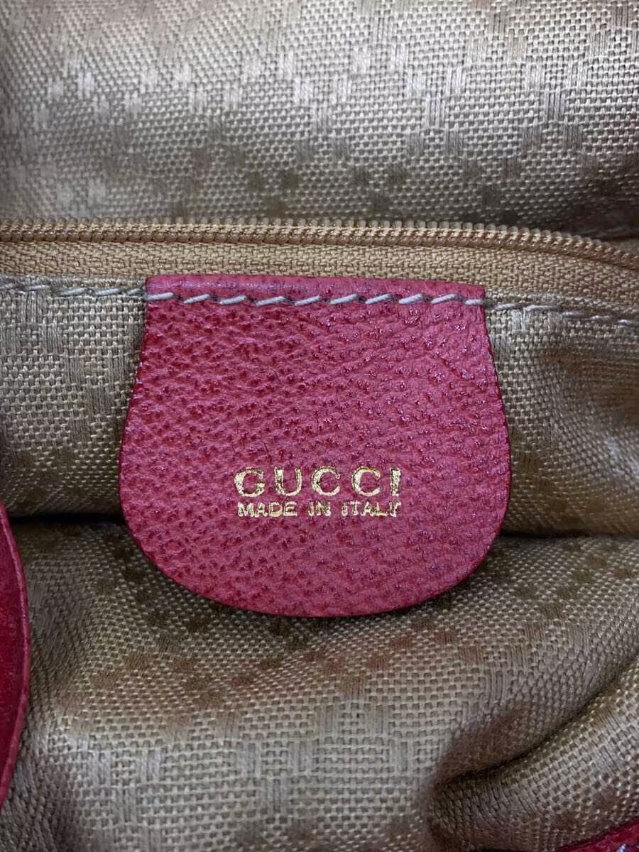 GUCCI Backpack Suede RED Solid - image 5
