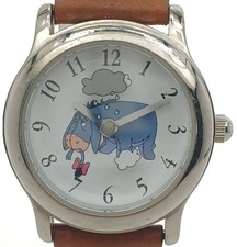 Vintage Disney Store Eeyore Animated Clouds Watch Leather Band New Battery ✔️
