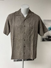 tommy bahama silk button Down Short Sleeve polo shirt men  s Size S Fits M