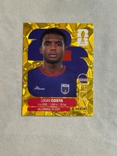 2026 Panini FIFA World Cup Sticker Gold Flood Crumple Logan Costa #CPV3