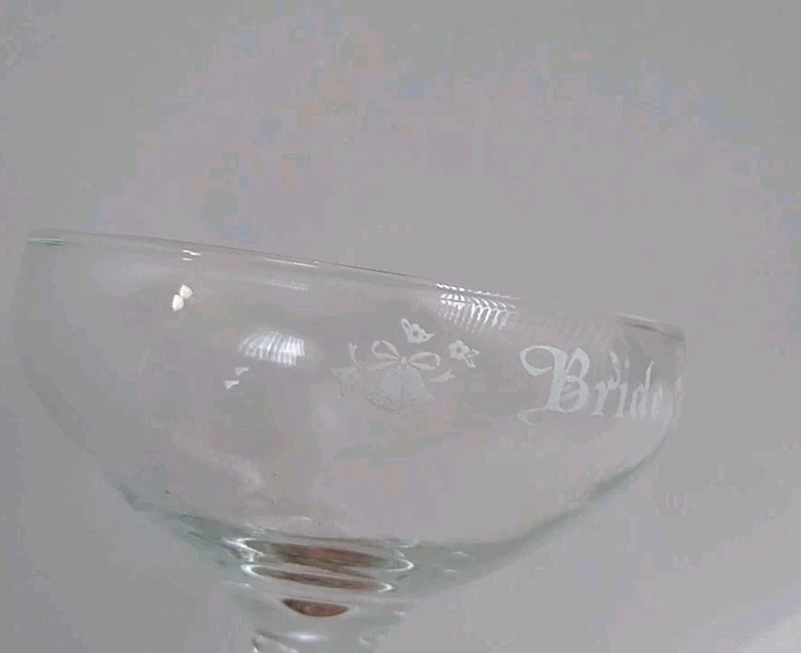 Copas cupé vintage años 70 boda novia y novio champán tostado Libbey  Foto 3 de 4