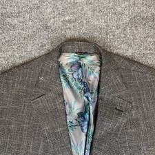 Oak Hill Sport Coat Blazer 2XLT 52R Gray Crosshatch Two Button