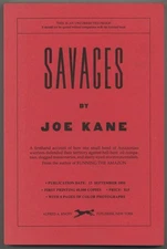 Joe KANE / Savages Uncorrected Proof 1st 1995