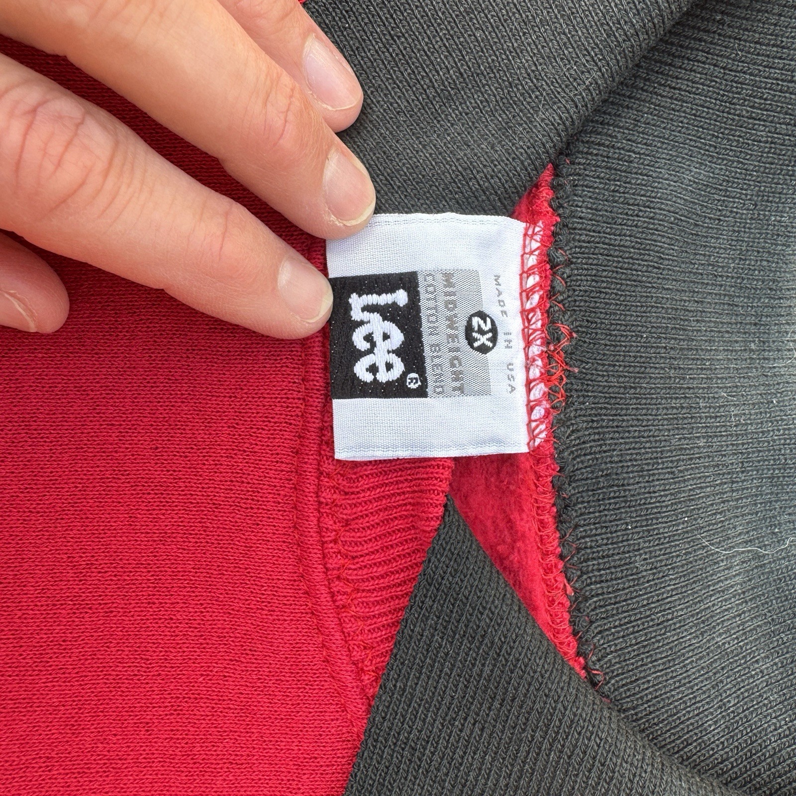 Vtg Patchwork Heart Ruffles Collared Crewneck Swe… - image 3