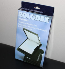 open box ROLODEX Autodex Telephone Address File Directory Pop-up Blk Metal 67457