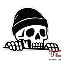 - Peeking Skull Skeleton, Cool Car Window Stickers, 5 inches - Sticker 1