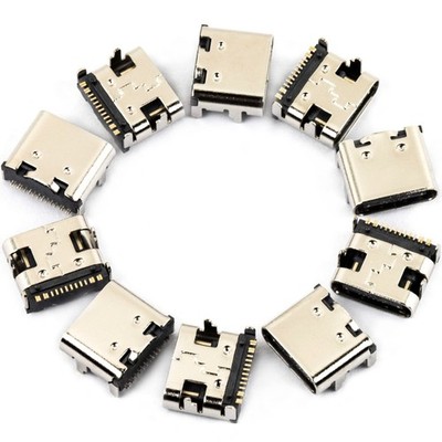 USB Type C 3.1 Female Socket Connector Jack Port for DIY Electronics - 10 Pack