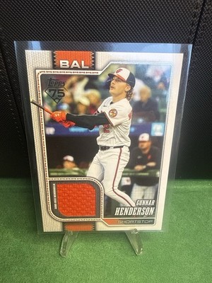 2026 Topps Gunnar Henderson Relic 75th Anniversary Patch #46 Orioles Game Used