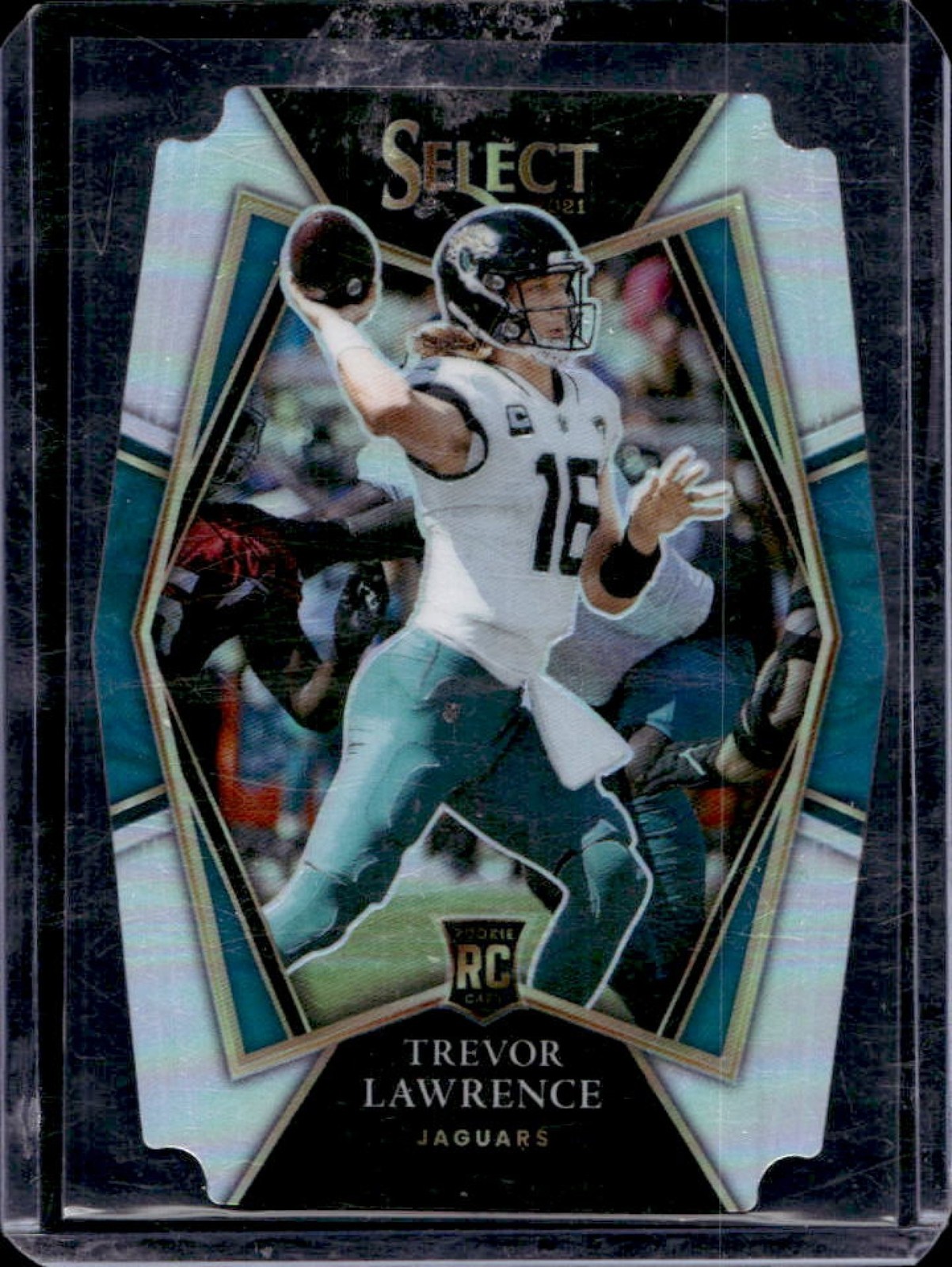 2021 Panini Select Trevor Lawrence RC Silver Prizm Die Cut Premier Level #143