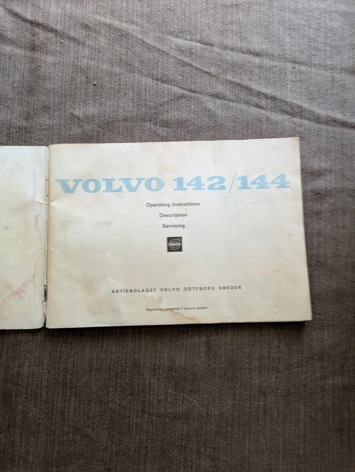 1971 VOLVO 142 144 СЕРИИ ОРИГИНАЛЬНОЕ РУКОВОДСТВО ПОЛЬЗОВАТЕЛЯ / ' 71 ВЛАДЕЛЕЦ ИНСТРУКЦИЯ КНИГА - Изображение 4 из 4