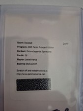 Daniel Pierce 2025 Panini Prospect Edition Future Legends Signature Redemption