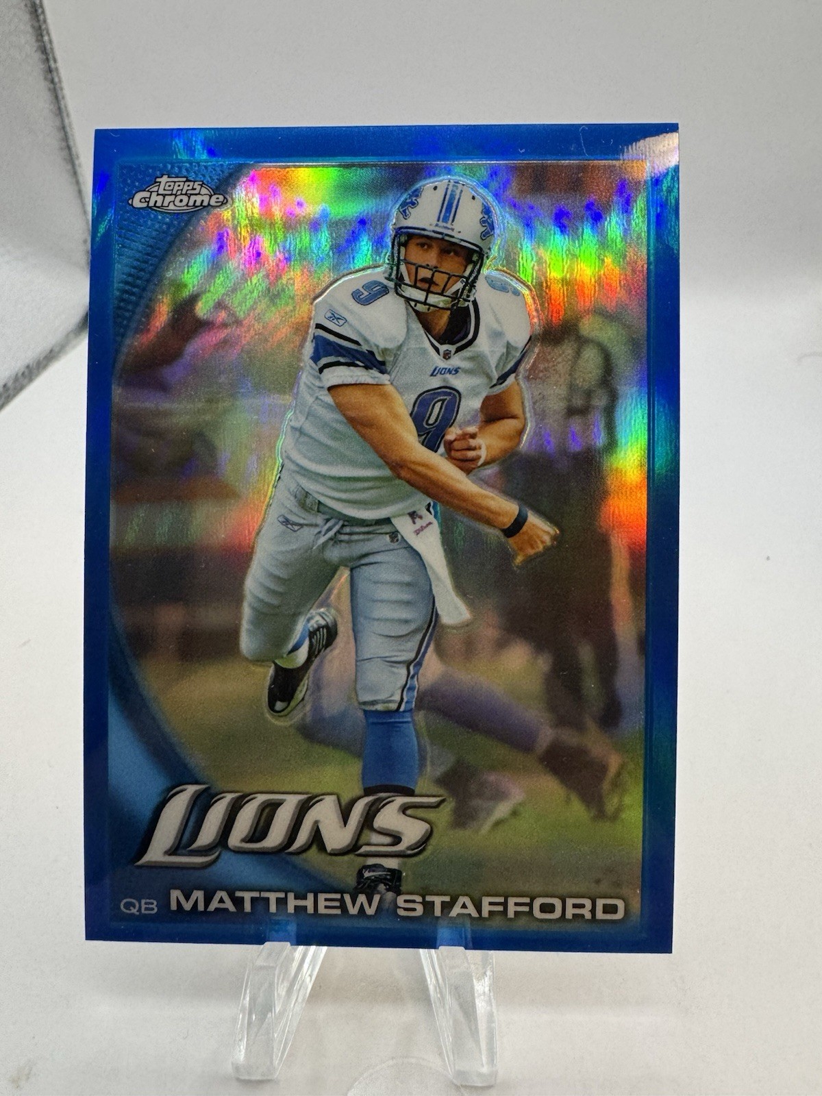 2010 Topps Chrome - Matthew Stafford #C33 Blue Refractor /199