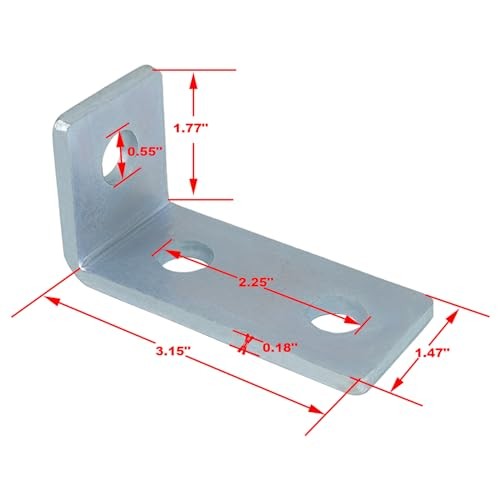 3 Hole 90 Degree L Shaped Fitting Bracket Corner Brace Metal Framing Connector 