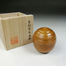 Japanese Bronze Hojyu Kogo Incense Container Onishi Seiwemon Museum Box Tea Tool