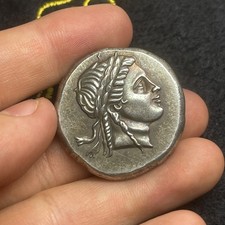 Genuine Large Ancient Roman Greek Solid Bronze Coin Intaglio In Good Condition