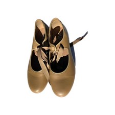 These are Bloch tan Mary Jane  style tap shoes,