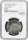 Vietnam 10 dong 1993, NGC MS69, "Prehistoric Animals - Diplodocus"