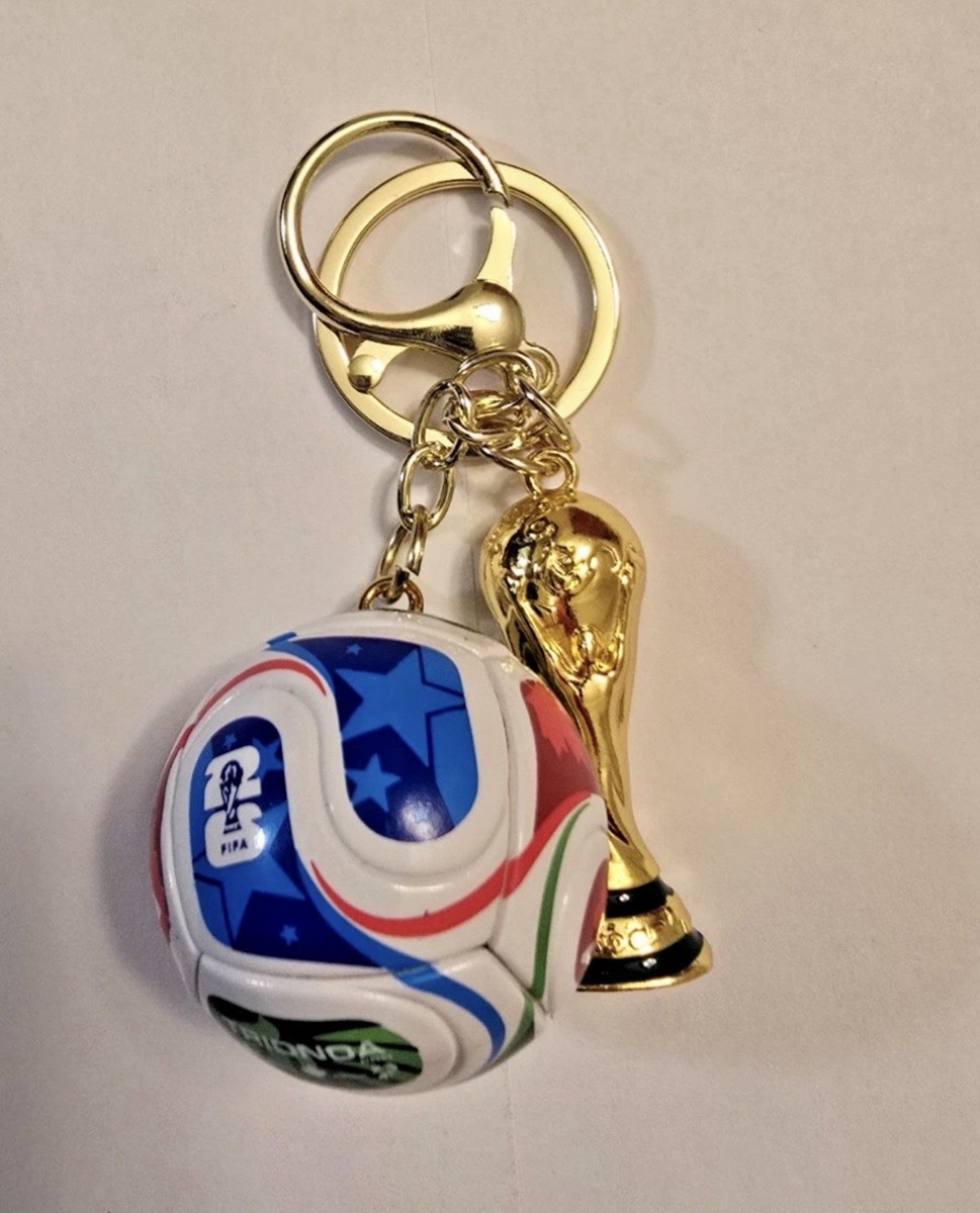 FIFA World Cup 2026 Keychain Set Soccer Ball + Metal Trophy