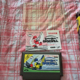 NES Fc Super Real Baseball 88 With Box Theory Famicom Software JPN  Vintage Limi