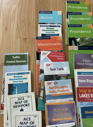 Lot of 78  Vintage USA Road Maps - New England, Oregon, Chicago, Tamps,USA, etc. image 3