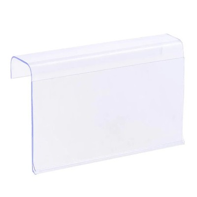 Beschaffungskarte Etikettenhalter L Form 80x50mm klar Kunststoff für Drahtregal, Packung