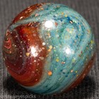 D.A.S. UV LUTZ OXBLOOD FRITTY STARGAZER Swirl Marble 23/32 Mint Hawkeyespicks sg — photo 5