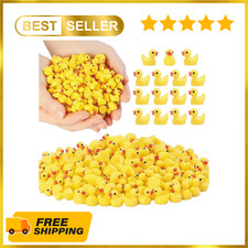 100Pcs Mini Resin Ducks, Tiny Ducks Figurines for Miniature Dollhouse Decor Aqua