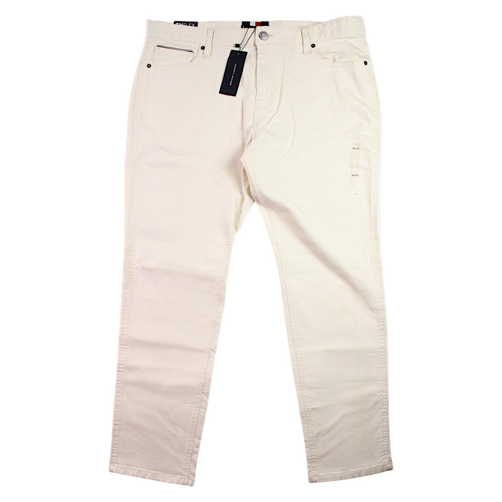 S 38x30 Ivory Stretch Th Flex Straight Pants $80 New