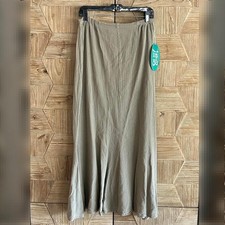 NWT Oh My Gauze Women's Mermaid Maxi Skirt Stone Size S/M Elastic Boho