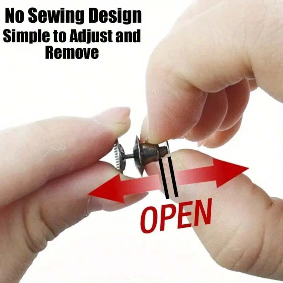 Pant Waist Tightener Buttons Clip Womens Loose Jeans Brooch Pins Cincher Clip - Image 3 of 4