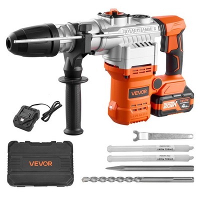 VEVOR Rotary Hammer Drill 1-9/16 in SDS-Max Cordless for Concrete and Masonry