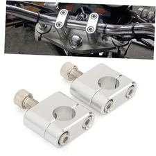 7/8" Standard HandleBar Handle Fat Bar Riser Mount Clamp Adaptor 22mm silver