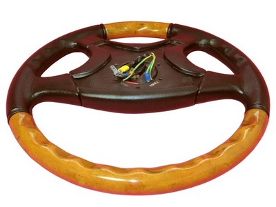 MOMO Olympic III Wood Leather Steering Wheel 360mm JDM Toyota Land