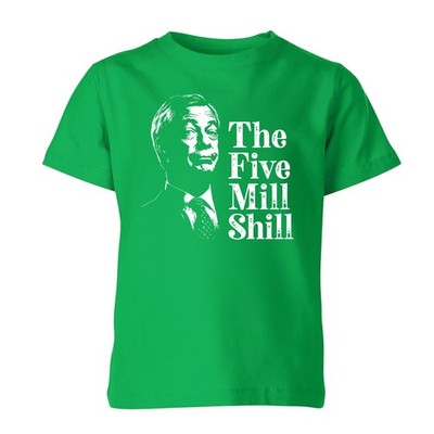 The Five Mill Shill Reform UK Unisex Kinder T-Shirt Jungen Mädchen Politik Tee