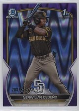 2023 Bowman Chrome Prospects Purple RayWave Refractor /250 Nerwilian Cedeno 0y9m