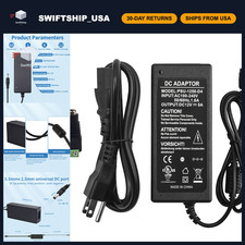12V 5A Power Supply Adapter, AC 100-240V to DC Converter, 5000mAh Charger