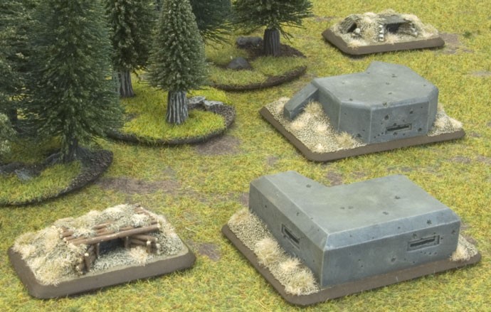 Flames of War: Battlefield in a Box: Machine-gun bunkers (XBX02)