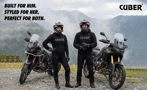 CUBER ARMORED MOTORCYCLE HOODIE SWEATSHIRT FOR MEN & WOMEN POWERSPORT video thumbnail