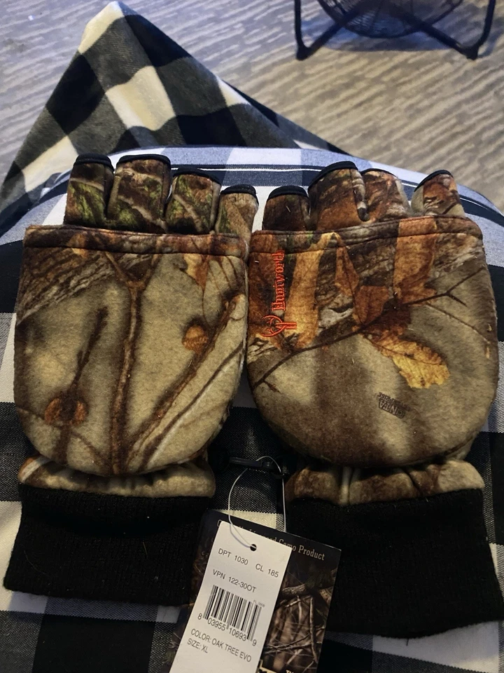Huntworth Oaktree EVO Men's Fingerless Hunting Gloves & PopTop Mittens Size Xlg - Image 3 of 4