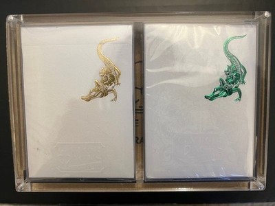 Rare Gold Edition Dorée & Green Foil Gatorbacks Playing Cards