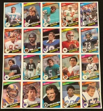 1984 Topps Football 20 Trading Card Uncut Panel Sheet w/Eric Dickerson Rookie RC